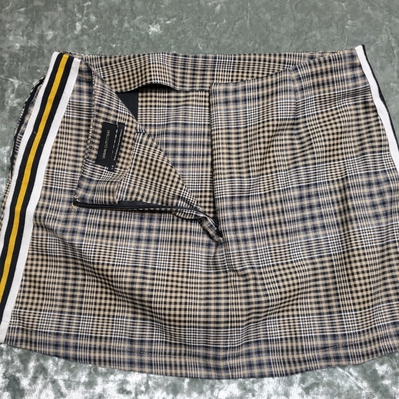 Urban Outfitters Plaid Racing Side Stripe Mini Skirt - Picture 8 of 8